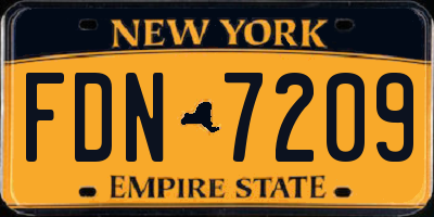 NY license plate FDN7209