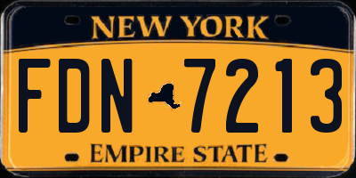 NY license plate FDN7213