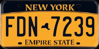NY license plate FDN7239