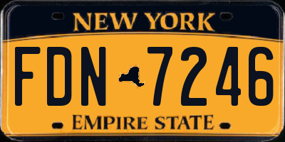 NY license plate FDN7246