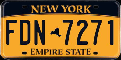 NY license plate FDN7271