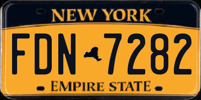 NY license plate FDN7282