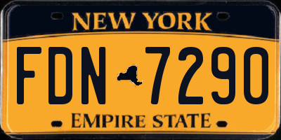 NY license plate FDN7290