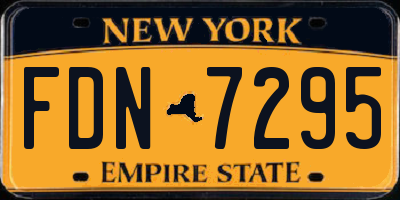 NY license plate FDN7295