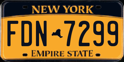 NY license plate FDN7299