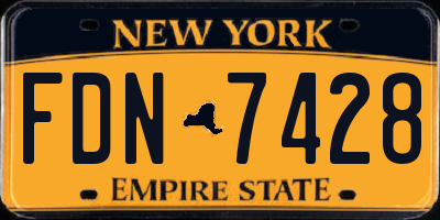 NY license plate FDN7428