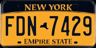 NY license plate FDN7429