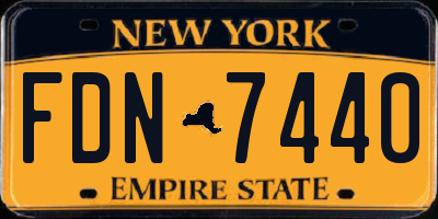 NY license plate FDN7440