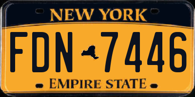 NY license plate FDN7446