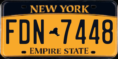 NY license plate FDN7448