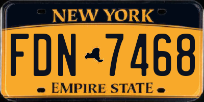 NY license plate FDN7468