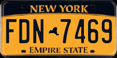 NY license plate FDN7469