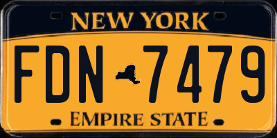 NY license plate FDN7479