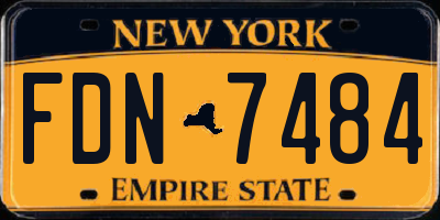 NY license plate FDN7484