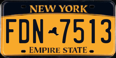 NY license plate FDN7513