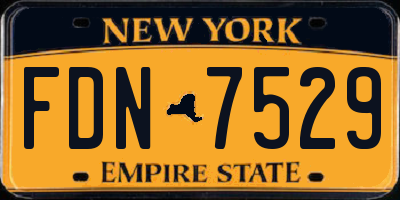 NY license plate FDN7529
