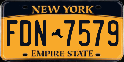 NY license plate FDN7579
