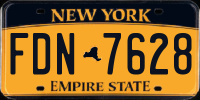 NY license plate FDN7628