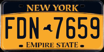 NY license plate FDN7659
