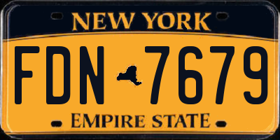 NY license plate FDN7679