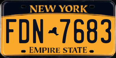 NY license plate FDN7683