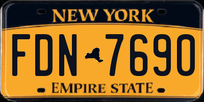 NY license plate FDN7690