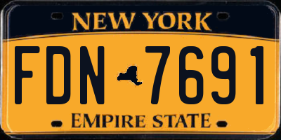 NY license plate FDN7691