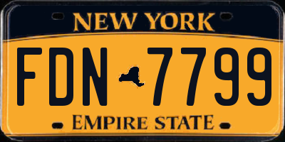 NY license plate FDN7799