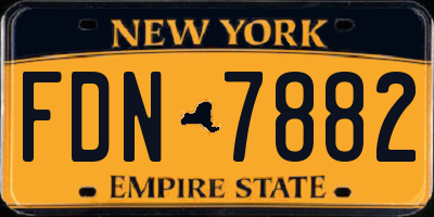 NY license plate FDN7882