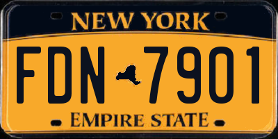 NY license plate FDN7901