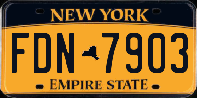 NY license plate FDN7903