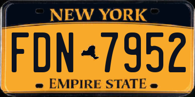 NY license plate FDN7952