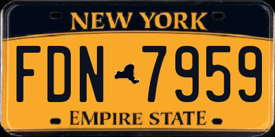 NY license plate FDN7959