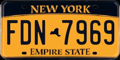 NY license plate FDN7969