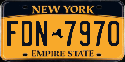 NY license plate FDN7970