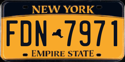 NY license plate FDN7971