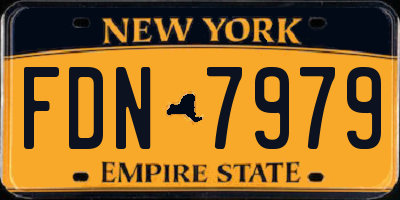 NY license plate FDN7979