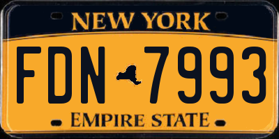 NY license plate FDN7993