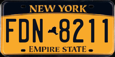 NY license plate FDN8211