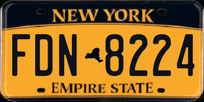 NY license plate FDN8224