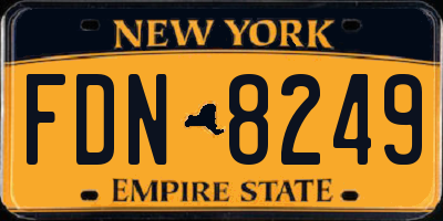 NY license plate FDN8249