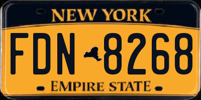 NY license plate FDN8268