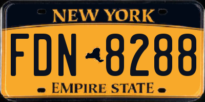 NY license plate FDN8288