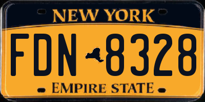 NY license plate FDN8328