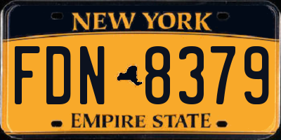 NY license plate FDN8379