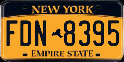 NY license plate FDN8395