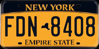 NY license plate FDN8408