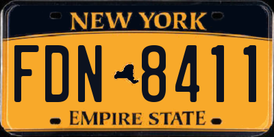 NY license plate FDN8411