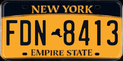 NY license plate FDN8413