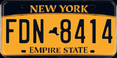 NY license plate FDN8414